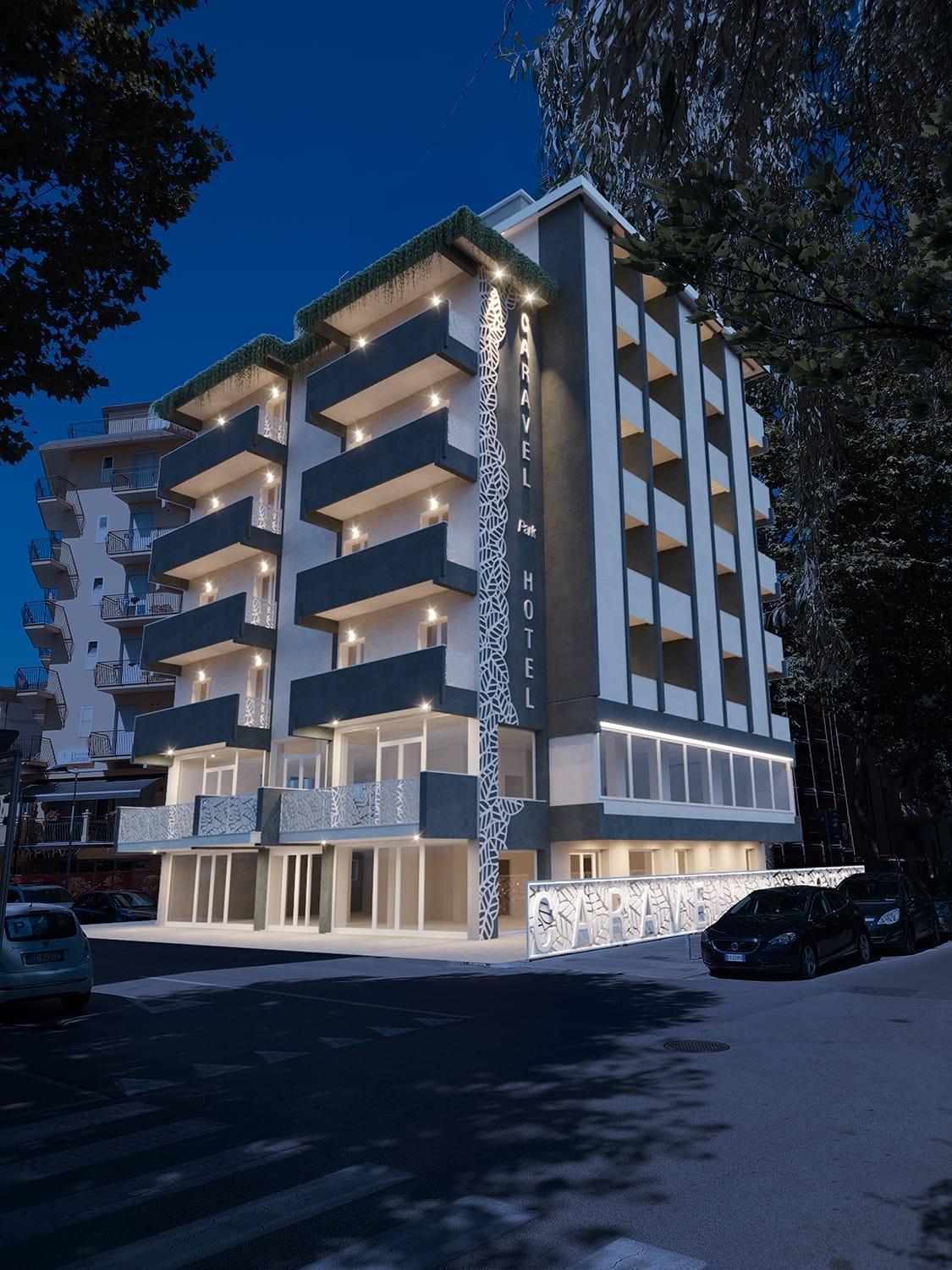 Hotel Caravel Park Rimini Exterior foto